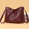 Bolso de Piel Suave para Mujer 2026 Nuevo Modelo Patrón de Piel Transfronterizo Bolso para Mamá de Edad Media Multicapa Gran Capacidad de Hombro Único Cruzado de Cuerpo Bolso de Moda