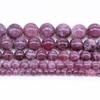 Piedra Natural Chalcedony Melocotón Morado Cuentas Redondas Dispersas Hecho a Mano DIY Pulsera para Llevar Pendientes Accesorios para Pendientes Cristal