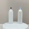 Botella exprimible de plástico Pe recta blanca de 80 ml para salsas, pegamento, pintura y agente de acoplamiento
