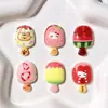 Accesorios de Resina DIY de Dibujos Animados, Lindos Clips para el Cabello de Pegamento de Crema de Helado, Fundas para Teléfono, Hebillas de Zapatos, Llaveros, Colgantes