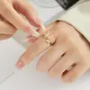Estilo Hada Diseño Inteligente Dulce Calado Mariposa Anillo Abierto de Moda Accesible Lujo Ajustable Anillo para Dedo Índice Anillo para Mujer