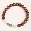 Pulsera de Cuentas Budistas para Rezar DIY de Palo de Rosa Negro para Hombres y Mujeres, Joyería para Parejas, Cuentas para Meditación y Manipulación