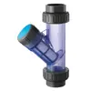 Filtro Tipo Y para Tubo de Água Rongsheng UPVC Conexões Químicas para Tubo de PVC Válvula de Plástico Transparente DN25 32 40