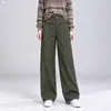 Pantalones Casuales Personalizados de Cintura Alta para Mujer, Ropa de Otoño para el Trabajo, Pantalones de Pierna Ancha Recta, Adelgazantes, Versátiles, Caída Elegante, Alargan las Piernas, Para Toda Ocasión