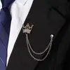 Broche de Cadena de Corona Nuevo, Elegante y con Estilo Accesorio de Collar de Moda Europeo y Americano Broche Versátil