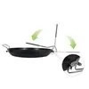 Sartén Plegable para Bistec, Sartén Antiadherente para Acampar, Parrilla Portátil para Barbacoa, Sartén de Hierro para Exteriores