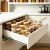 Recipientes de vidro herméticos de grau alimentício para uso doméstico, adequados para armazenar chá, grãos e lanches.; garrafas transparentes vazias para organizar e armazenar itens