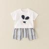 Ropa para Niños Huzhou Zhili Conjunto de Verano para Niños Estilo Coreano Algodón Puro Bebé de un Año Mangas Cortas Ropa Delgada de Verano para Niños