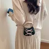 Bolso de Hombro de Alta Gama Transfronterizo, Nuevo Estilo Primavera y Verano, Bolso de Mano con Encaje de Lunares Estampados, Bolso Cruzado con Lazo de Princesa