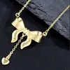 Cadena para clavícula con colgante de arco s990 transfronterizo collar de circonita lujo ligero alto sentido explosiones de Navidad Día de San Valentín collar al por mayor