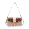 Bolsa de Braço de Luxo Feminina 2025 Nova Tendência Moda Europeia e Americana Pequena Bolsa Quadrada Celebridade da Internet Elegante Bolsa de Ombro Único Transversal