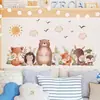 Br1449F Dibujo Animado Acuarela Cuento de Hadas Lindo Animalito Adhesivo de Pared Autoadhesivo Habitación Infantil Dormitorio Decoración del Hogar Pegatina