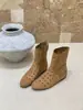 Botas Frescas Estilo Verão com Design Vazado Western, Couro Macio Retrô, Lindas Botas de Cano Largo Perfuradas para Mulheres, Botas de Malha Respirável 2026