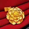 Pendente Popular de Flor de Peônia Mais Vendido para Mulheres, Banhado a Ouro, Corrente de Clavícula Durável e Que Não Desbota Atacado