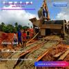 A terra rodou a máquina móvel da seleção do ouro da remoção da areia da remoção da areia da lama da remoção da areia que panning o equipamento da agitação da calha da seleção do ouro