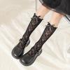 Calcetines para niños Calcetines finos de encaje de media caña para primavera y verano para niños Lolita con lazo de rizo niña coreana bebé tubo largo