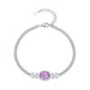 Pulsera de plata de ley S925 de alta calidad, resistente a la decoloración, con topacio natural, color amatista amarilla, joyería al por mayor
