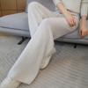 Pantalones Largos Engrosados Pantalones de Cachemir Ropa Exterior para Mujer Pantalones de Punto con Lentejuelas Otoño e Invierno Pantalones de Pierna Ancha de Dopping Pantalones de Lana para el Suelo