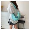 Bolso grande de nailon a cuadros para estudiante, sencillo, de estilo coreano, estilo artístico, de color liso, tipo mensajero, para mujer