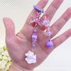 Nueva Cadena Colgante para Teléfono Móvil de Oso de Color Transparente, Llavero para Bolso, Lazo, Muñeco Colgante de Resina DIY, Colgante Decorativo