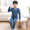 Pijama de Algodón Puro para Niños, Ropa y Pantalones de Otoño para Niños, Camisetas de Algodón Base para Niñas, Conjunto de Ropa Interior Térmica de Invierno para Niños Pequeños