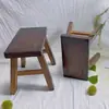 Taburete de Madera Maciza, Taburete Pequeño de Madera para Uso Doméstico, Taburete Bajo Duradero para Sala de Estar, Taburete para Actuación de Baile de Puente de la Abuela