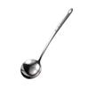 Gotas de água de aço inoxidável Conjunto de peneira de colher de sopa Refeição Colher de panela quente Sopa doméstica Concha de sopa engrossada Colher de filtro de alça longa Gotas de cotilédone