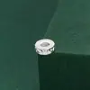 Plata de Ley S925 Espaciador Pequeño en Espiral Accesorio Textura Martillada Anillo Cerrado Espaciador Perla Accesorio para Pulsera de Cordón con Cuentas Plata