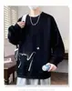 Sudadera sin capucha de cuello redondo transfronteriza para hombre y mujer, estilo pareja, nueva para primavera y otoño, estilo Hong Kong, holgada, de marca moderna, chaqueta fresca y moderna