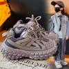 Zapatos para Niños Color Retro Lavado Suela Antideslizante de Llanta Zapatillas Estilo Nuevo Primavera 2025 Zapatos para Niñas para Niños Mayores Zapatos de Papá