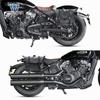 Coche musculoso Wolf adecuado para la versión de un solo asiento de Indian Scout, bolsa lateral, caja lateral retro, modificación, bolsa para casco, liberación rápida