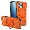 Comercio electrónico transfronterizo: Funda anticaída para Apple 18 Pro Max con soporte magnético para coche de 360 grados, compatible con IP17 Pro Max, con diseño de ventana deslizante