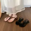 Sandalias de chancla estilo francés impresionantes para mujer, para uso exterior en verano, nuevo modelo 2026, adecuadas para combinar con faldas, vacaciones en la playa, sandalias romanas
