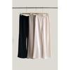 Primavera y Verano Nuevo de Alta Gama Antiarrugas Amigable con la Piel Cómodo Caído Cintura Alta Satén Ácido Acético Pierna Ancha Pantalón Recto Pantalones de Aire para Mujer