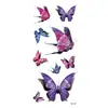 Adesivos de Tatuagem Flor Colorida Impressa em 3D Esboço Colorido Venda Direta da Fábrica Atacado em Estoque Adesivos de Tatuagem à Prova d'Água