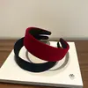Diadema de Terciopelo Borgoña con Cabeza de Esponja Estilo Retro Coreano Diadema de Felpa Otoño e Invierno Nuevo Accesorio para el Cabello Diadema Ancha