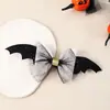 Europeu e Americano Mais Vendido Halloween Faixa de Cabelo Engraçada Adereço de Cabeça Recém-nascido Desenho Animado Morcego Malha Feriado Carnaval Faixa de Cabelo de Nylon