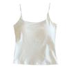 Cabiide de Roupas Atualizado com Estilo Simples Cor Sólida Regata Bojo de Látex Estilo Coreano Base Interna Roupa Externa Top para Mulheres