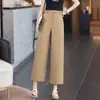 Calça pantalona azul marinho sob medida, corte slim, para mulheres, primavera/outono 2026, emagrecimento, com um caimento lindo, perfeita para mulheres baixinhas