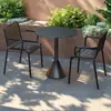 Juego de mesa y sillas para exteriores, mesa cuadrada pequeña de hierro forjado para ocio, juego de tres piezas de mesa y sillas para balcón de jardín, patio, tienda de té con leche, cafetería