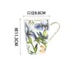 Taza de Cerámica con Flor Esmaltada Estilo Retro para Té de la Tarde Juego de Tazas de Cerámica Souvenir de Alta Gama Regalo de Inauguración