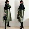 Em Estoque Estilo Japonês Outono/Inverno 2026 Novo Suéter de Gola Alta Solto Vestido Suéter com Color-Blocking Moda e um Toque de Luxo