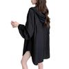 Camisa com Capuz Oversized Europeia Solta Protetora Solar Feminina Estilo Simples Cor Sólida Senso de Design Longa Cardigã