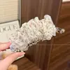 Pinza Banana Exquisita de Gama Alta con Lazo, Pinza Grande para el Cabello Grueso, Pinza de Garra para Cola de Caballo Alta de Mujer, Accesorio para el Cabello