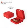 Caja de Joyería de Gamuza de Gama Alta con Etiqueta Dorada, Caja para Joyería, Aretes, Anillos, Caja para Collares, Caja de Empaque para Colgantes Curvos y Pulseras