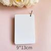 Tarjeta en blanco para marcapáginas DIY con agujero tarjeta para marcapáginas casera mensaje tarjeta blanca pequeña letra inglesa pinyin tarjeta papel