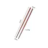 Palillos de Acero Inoxidable 304 para Uso Doméstico, Palillos Cuadrados Semicirculares Grabados con Láser, Patrón Rectangular Creativo, Palillos Públicos de Hotel, Palillos Antideslizantes para Comer