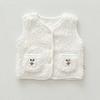 Invierno Nuevo Traje de Bebé Niña Estilo Occidental Top Chaleco para Bebé Vellón de Cordero Engrosado Chaleco Cárdigan Combinable
