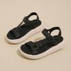 Sandalias de Suela Blanda Elegantes y Cómodas para Mujer, Verano 2026 Nuevos Zapatos Versátiles Casuales Deportivos de Suela Gruesa con Velcro para Mamá