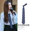 Corbata Ins Estilo Coreano Rayas Blancas y Negras Estilo Retro Atada a Mano Vintage Estilo Universitario Bufanda de Moda Versátil Casual para Mujer